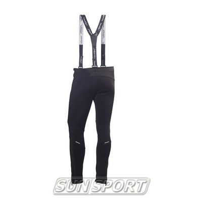 Разминочные штаны на лямках NordSki М Premium мужские черный (фото, вид 1)