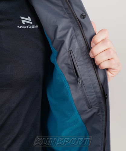 Куртка Ветрозащитная NordSki M Storm мужская серый (фото, вид 5)