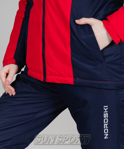 Утепленная куртка NordSki W Base женская красн/т.синий (вид 4) Утепленная куртка NordSki W Base женская красн/т.синий (фото, вид 4)