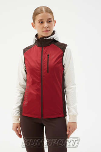 Жилет лыжный Bivium W Пик 2.0 бордо/коричневый (вид 2) Жилет лыжный Bivium W Пик 2.0 бордо/коричневый (фото, вид 2)