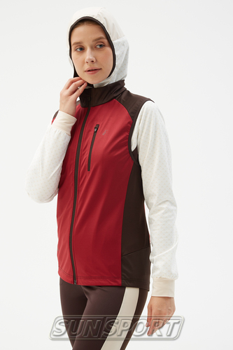 Жилет лыжный Bivium W Пик 2.0 бордо/коричневый (вид 3) Жилет лыжный Bivium W Пик 2.0 бордо/коричневый (фото, вид 3)