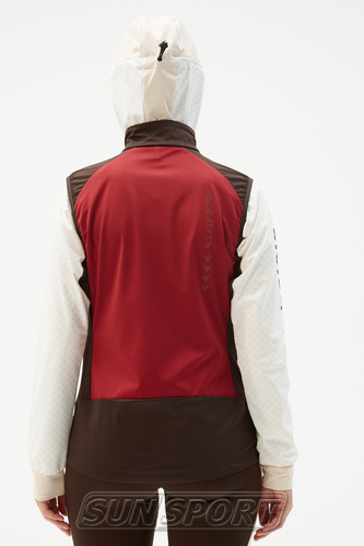 Жилет лыжный Bivium W Пик 2.0 бордо/коричневый (вид 4) Жилет лыжный Bivium W Пик 2.0 бордо/коричневый (фото, вид 4)