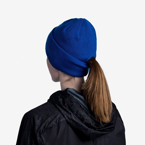  Buff Crossknit Hat Solid Azure Blue (,  2)