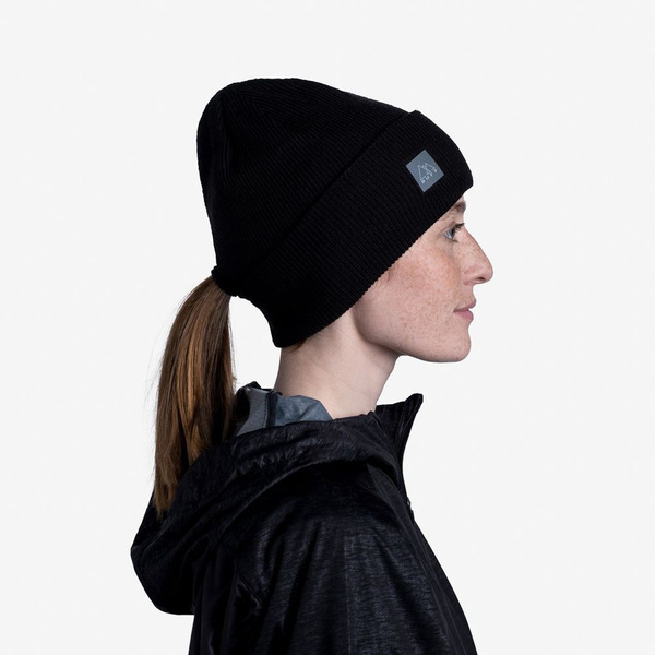  Buff Crossknit Hat Solid Black (,  2)