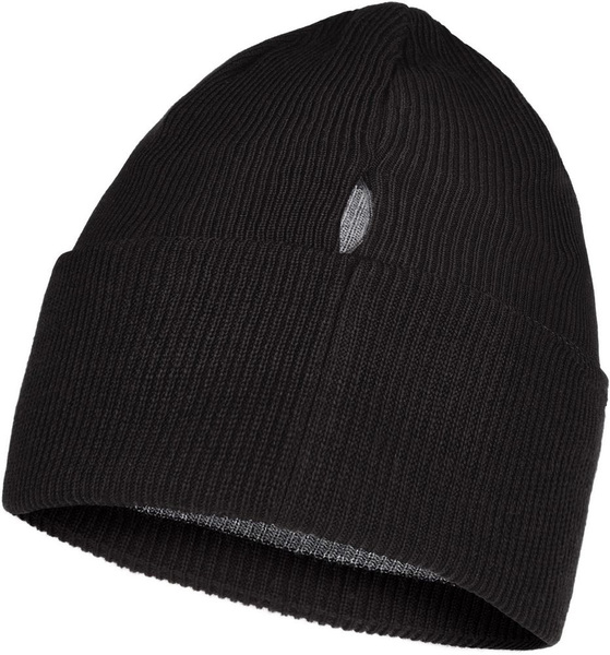  Buff Crossknit Hat Solid Black (,  4)