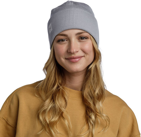  Buff Crossknit Hat Solid Light Grey (,  3)