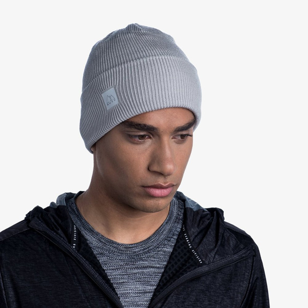  Buff Crossknit Hat Solid Light Grey (,  7)