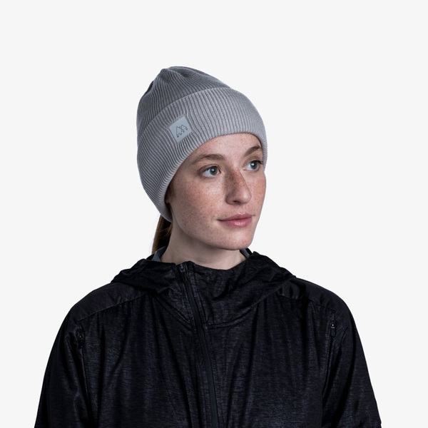  Buff Crossknit Hat Solid Light Grey (,  10)