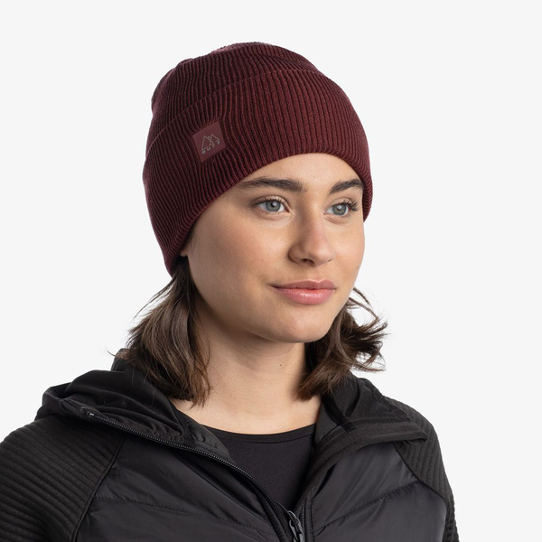  Buff Crossknit Hat Solid Mahogany (,  1)