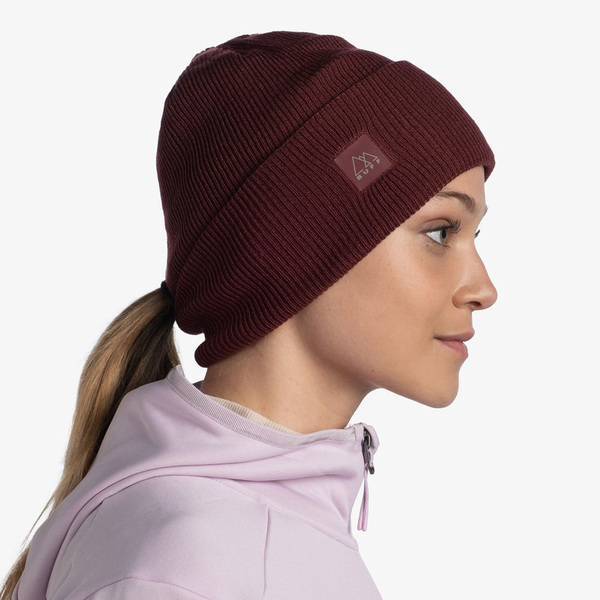  Buff Crossknit Hat Solid Mahogany (,  2)
