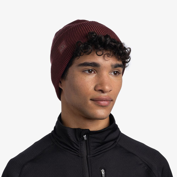  Buff Crossknit Hat Solid Mahogany (,  4)