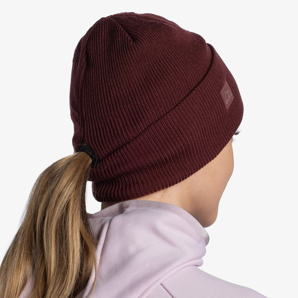  Buff Crossknit Hat Solid Mahogany (,  6)
