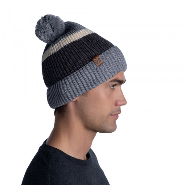 Шапка Buff Knitted&Fleece Hat Elon Ash (вид 5) Шапка Buff Knitted&Fleece Hat Elon Ash (фото, вид 5)