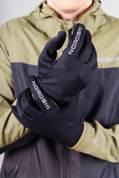 Перчатки NordSki Run черный (вид 2) Перчатки NordSki Run черный (фото, вид 2)