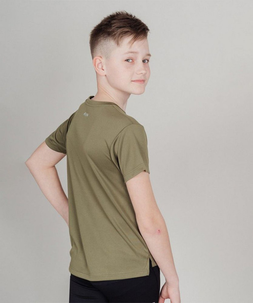 Футболка NordSki JR Run детская Olive (вид 2) Футболка NordSki JR Run детская Olive (фото, вид 2)