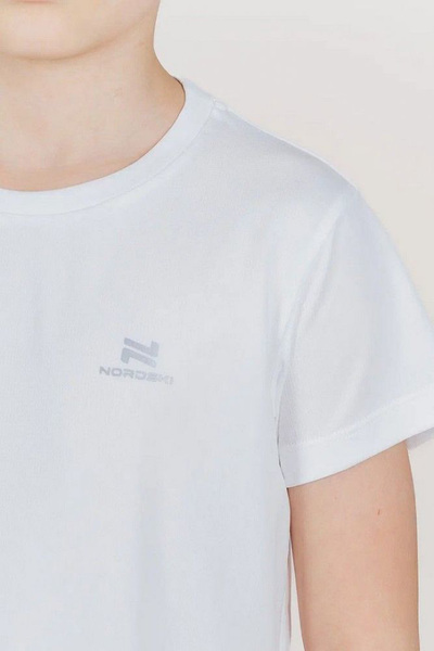 Футболка NordSki JR Run детская White (вид 1) Футболка NordSki JR Run детская White (фото, вид 1)