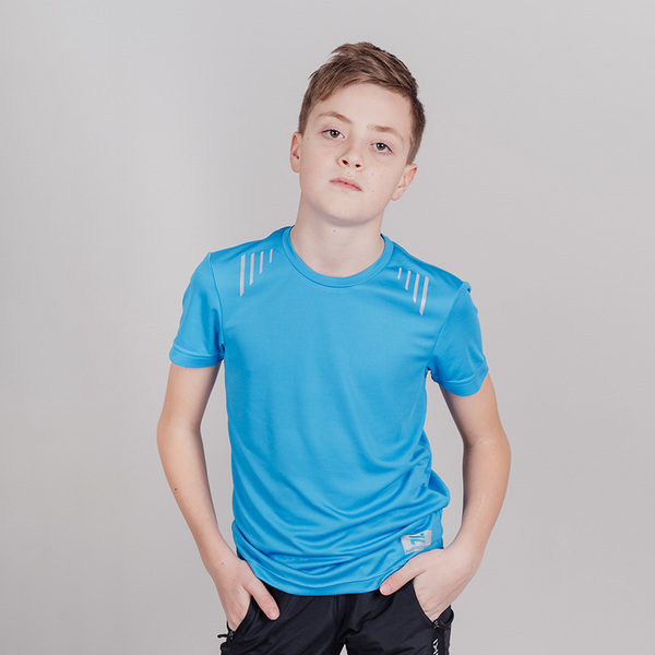 Футболка NordSki JR Run детская Blue (вид 2) Футболка NordSki JR Run детская Blue (фото, вид 2)