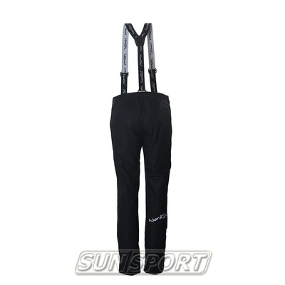 Утепленные штаны на лямках NordSki W Premium женские черный (фото, вид 1)