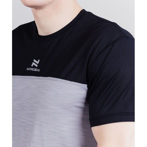 Футболка NordSki M Pro Energy мужская Grey/Black (вид 3) Футболка NordSki M Pro Energy мужская Grey/Black (фото, вид 3)