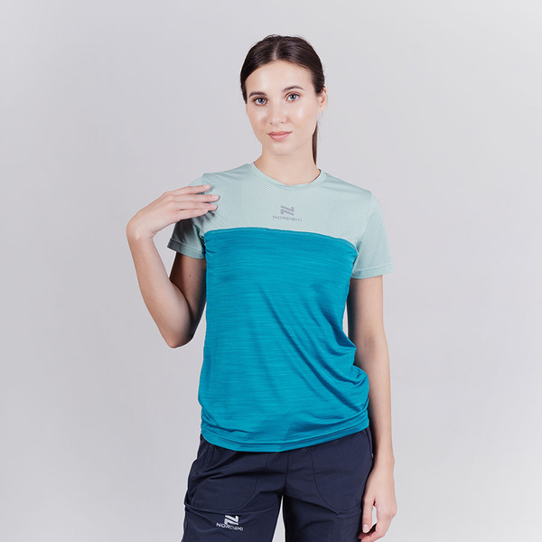Футболка NordSki W Pro Energy женская Emerald/Opal (вид 1) Футболка NordSki W Pro Energy женская Emerald/Opal (фото, вид 1)