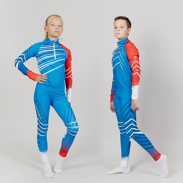 Комбинезон лыжный NordSki JR Pro Rus детский синий (вид 1) Комбинезон лыжный NordSki JR Pro Rus детский синий (фото, вид 1)