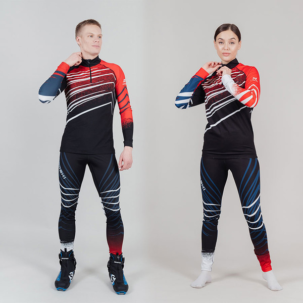 Комбинезон лыжный NordSki Pro черн/красный (вид 1) Комбинезон лыжный NordSki Pro черн/красный (фото, вид 1)