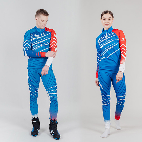 Комбинезон лыжный NordSki Pro Rus синий (вид 1) Комбинезон лыжный NordSki Pro Rus синий (фото, вид 1)