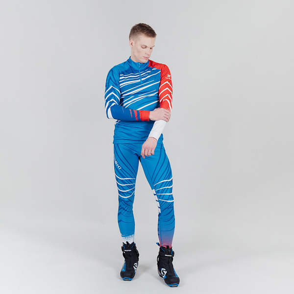 Комбинезон лыжный NordSki Pro Rus синий (вид 2) Комбинезон лыжный NordSki Pro Rus синий (фото, вид 2)