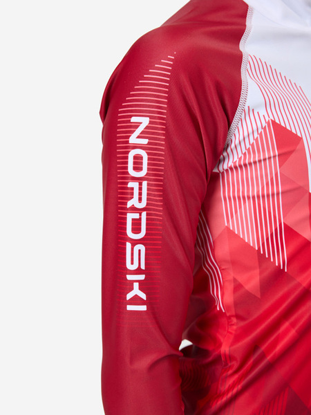 Комбинезон лыжный NordSki JR Race детский красн/белый (вид 6) Комбинезон лыжный NordSki JR Race детский красн/белый (фото, вид 6)