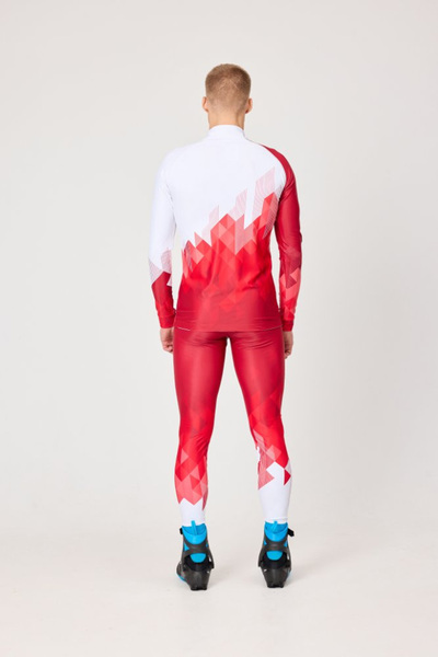 Комбинезон лыжный NordSki Race красн/белый (вид 2) Комбинезон лыжный NordSki Race красн/белый (фото, вид 2)