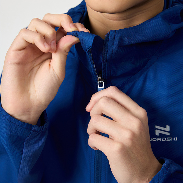 Куртка Тренировочная NordSki Jr Run детская Navy (вид 3) Куртка Тренировочная NordSki Jr Run детская Navy (фото, вид 3)