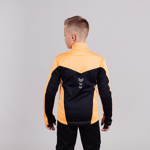 Разминочная куртка NordSki JR Base детская оранж/черный (вид 3) Разминочная куртка NordSki JR Base детская оранж/черный (фото, вид 3)