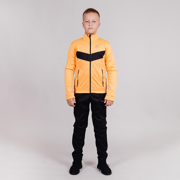 Разминочная куртка NordSki JR Base детская оранж/черный (вид 4) Разминочная куртка NordSki JR Base детская оранж/черный (фото, вид 4)