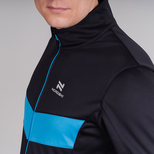 Разминочная куртка NordSki M Base мужская черн/синий (вид 2) Разминочная куртка NordSki M Base мужская черн/синий (фото, вид 2)