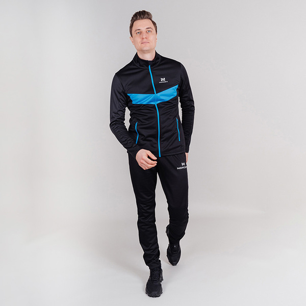 Разминочная куртка NordSki M Base мужская черн/синий (вид 6) Разминочная куртка NordSki M Base мужская черн/синий (фото, вид 6)