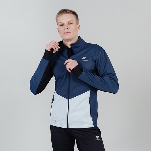 Разминочная куртка NordSki M Pro мужская т.синий (вид 1) Разминочная куртка NordSki M Pro мужская т.синий (фото, вид 1)