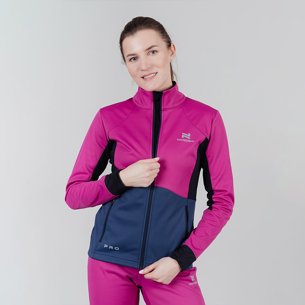 Разминочная куртка NordSki W Pro женская фуксия/синий (вид 1) Разминочная куртка NordSki W Pro женская фуксия/синий (фото, вид 1)