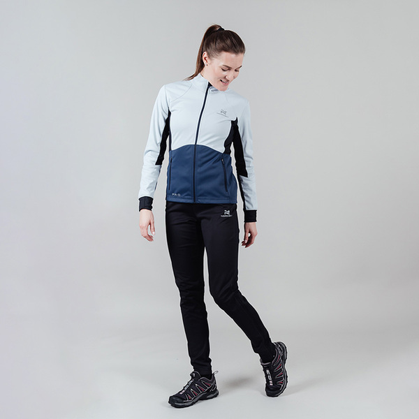 Разминочная куртка NordSki W Pro женская жемчуж/т.синий (вид 5) Разминочная куртка NordSki W Pro женская жемчуж/т.синий (фото, вид 5)