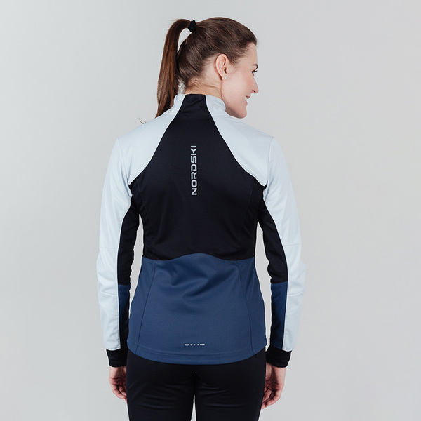 Разминочная куртка NordSki W Pro женская жемчуж/т.синий (вид 6) Разминочная куртка NordSki W Pro женская жемчуж/т.синий (фото, вид 6)