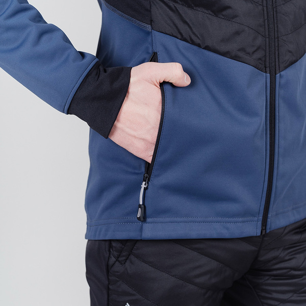 Разминочная куртка NordSki M Hybrid Pro мужская син/черный (вид 4) Разминочная куртка NordSki M Hybrid Pro мужская син/черный (фото, вид 4)
