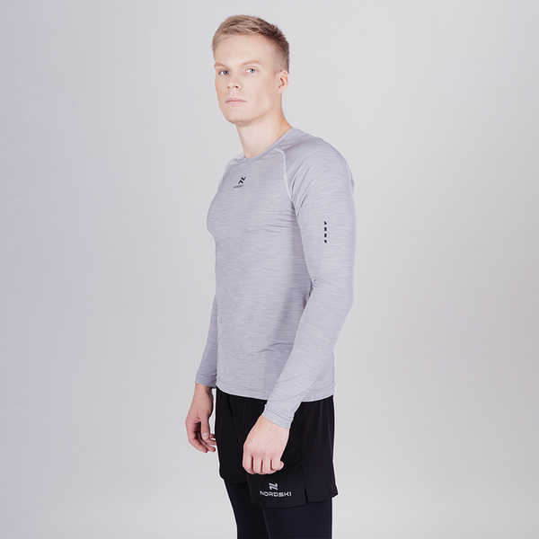 Рубашка с длинным рукавом NordSki M Pro мужская Grey (вид 1) Рубашка с длинным рукавом NordSki M Pro мужская Grey (фото, вид 1)
