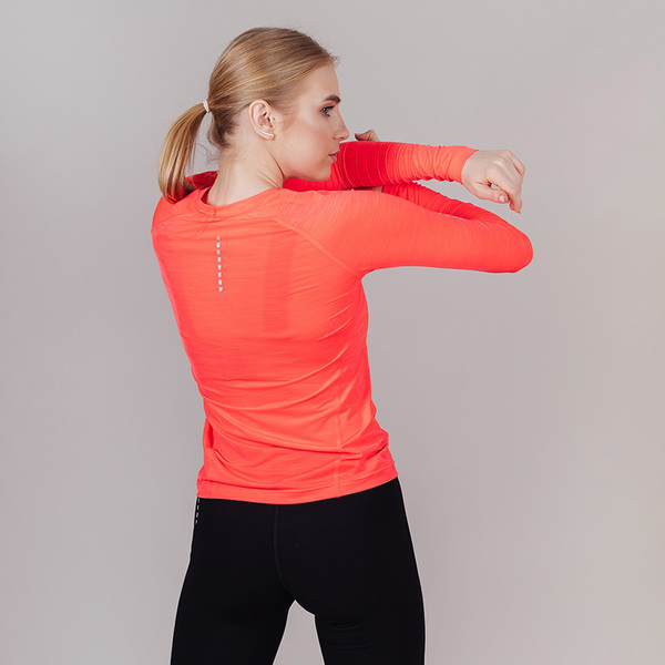 Рубашка с длинным рукавом NordSki W Pro женская Coral (вид 4) Рубашка с длинным рукавом NordSki W Pro женская Coral (фото, вид 4)