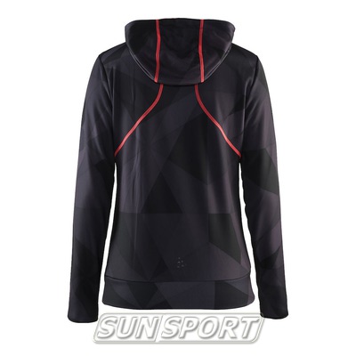 Толстовка Craft W Logo Hood женская черн/оранжевый (вид 1) Толстовка Craft W Logo Hood женская черн/оранжевый (фото, вид 1)