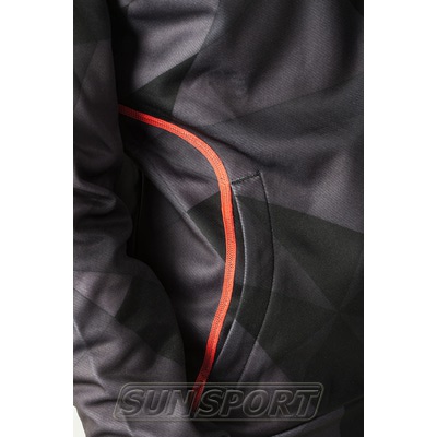 Толстовка Craft W Logo Hood женская черн/оранжевый (вид 2) Толстовка Craft W Logo Hood женская черн/оранжевый (фото, вид 2)