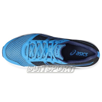 Кроссовки беговые Asics M Patriot 8 черн/голубой (вид 3) Кроссовки беговые Asics M Patriot 8 черн/голубой (фото, вид 3)