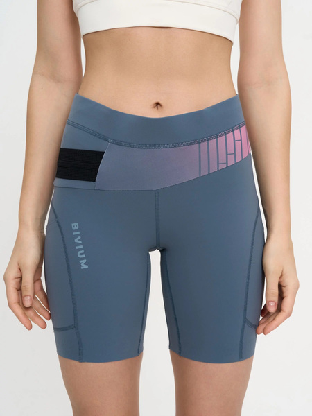Шорты обтягивающие Bivium W Спринт 2.0 графит/розовый (вид 1) Шорты обтягивающие Bivium W Спринт 2.0 графит/розовый (фото, вид 1)