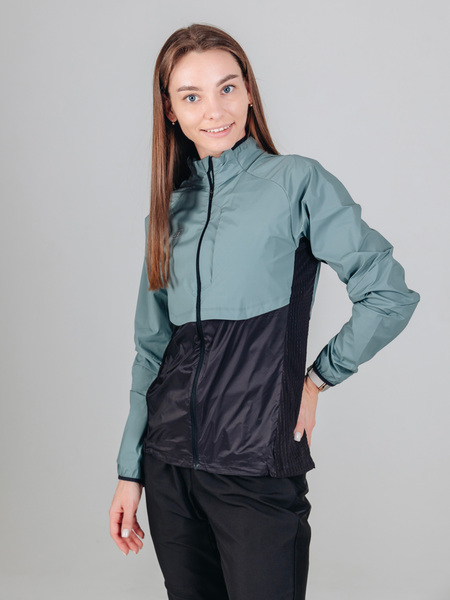 Куртка тренировочная Noname Windy 26 женская зелен/черный (вид 1) Куртка тренировочная Noname Windy 26 женская зелен/черный (фото, вид 1)