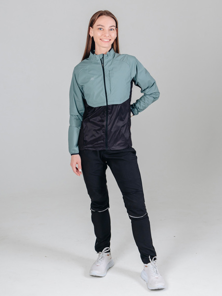 Куртка тренировочная Noname Windy 26 женская зелен/черный (вид 3) Куртка тренировочная Noname Windy 26 женская зелен/черный (фото, вид 3)