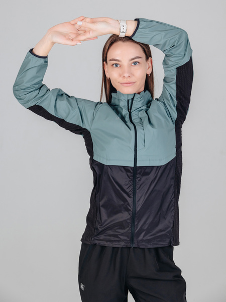Куртка тренировочная Noname Windy 26 женская зелен/черный (вид 5) Куртка тренировочная Noname Windy 26 женская зелен/черный (фото, вид 5)