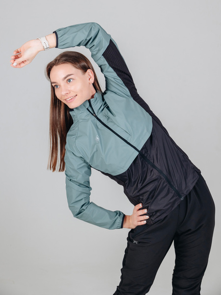 Куртка тренировочная Noname Windy 26 женская зелен/черный (вид 6) Куртка тренировочная Noname Windy 26 женская зелен/черный (фото, вид 6)